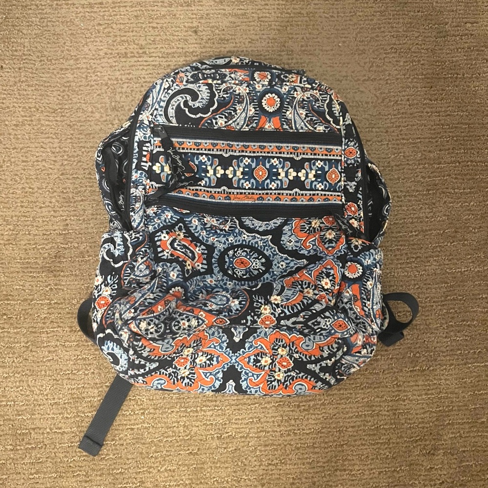 Vera Bradley Paisley Backpack - Blue and Orange